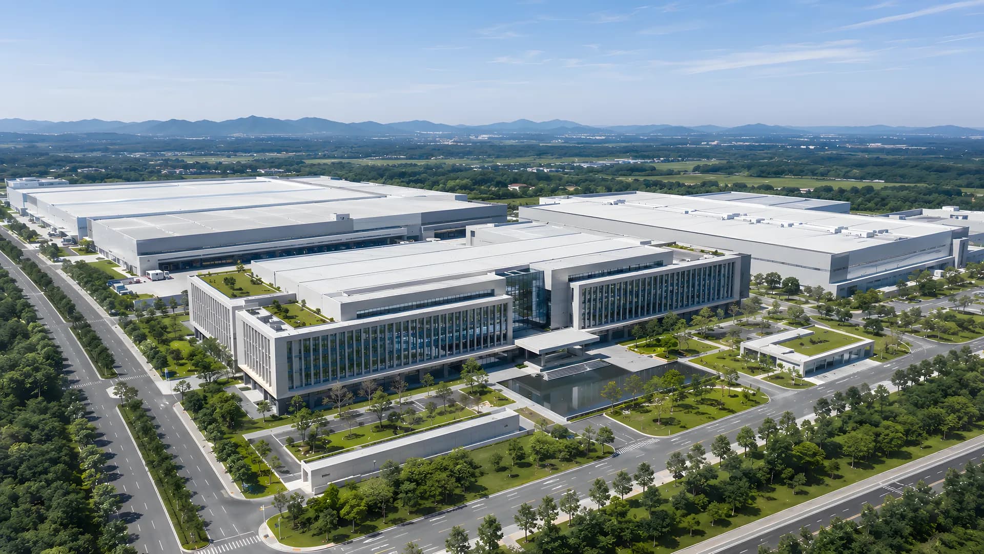 精匠智作现代化生产基地与总部园区航拍